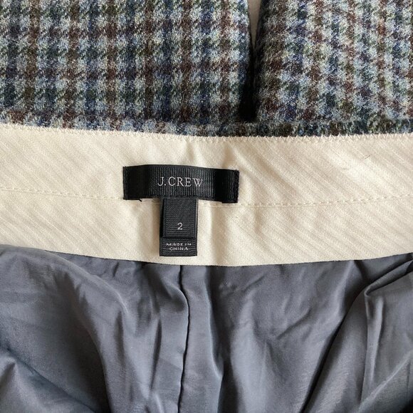 JCrew Wide Leg Plaid Wool Cropped Pants, size 2 - Picture 5 of 6